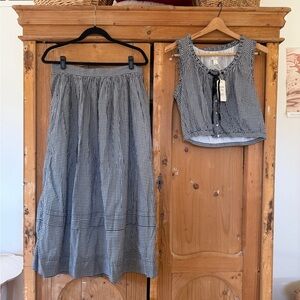 Gap x Doen navy Gingham Set